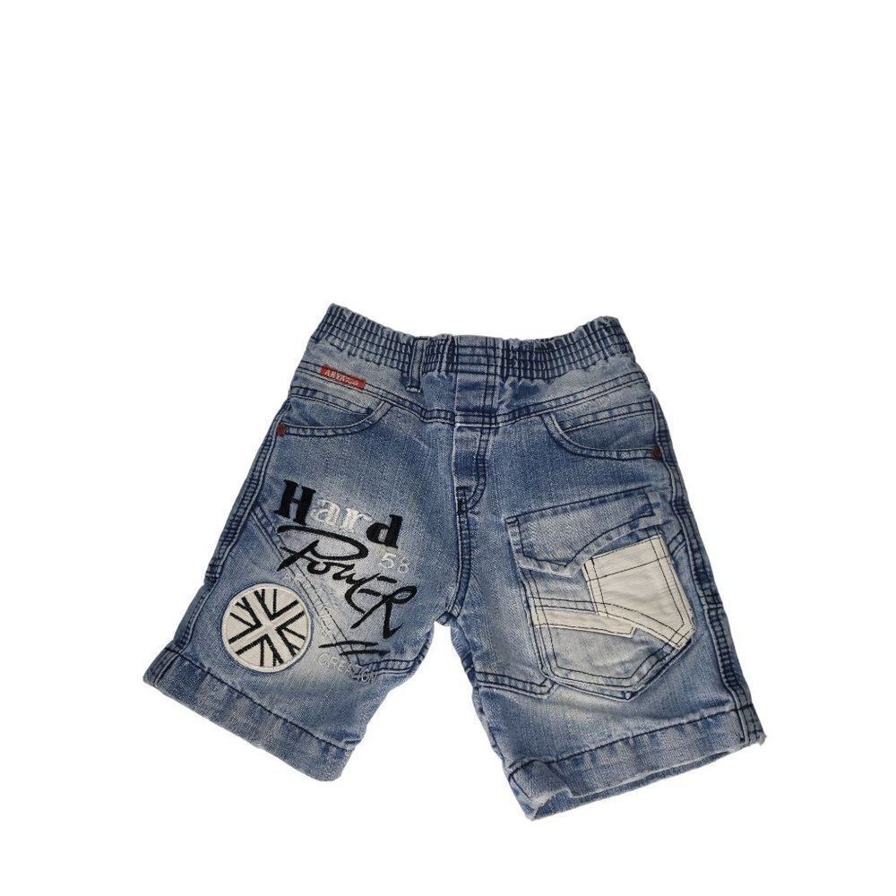 Arya Shorts Boys Youth Sz 4 Blue Denim Hard Power‎ Distressed Mid Length